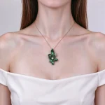 Green Horn Flower Pendant