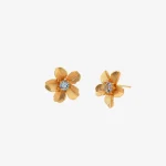Blue Topaz Flower Earrings