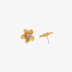 Blue Topaz Flower Earrings