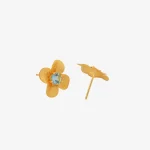 Topaz Round Flower Studs