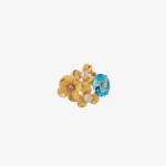 Topaz Pearl Flower Ring