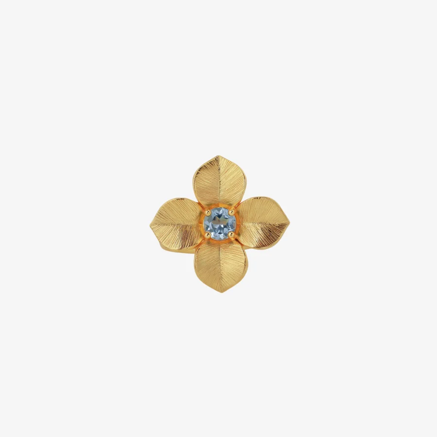Pointed Petal Topaz Ring