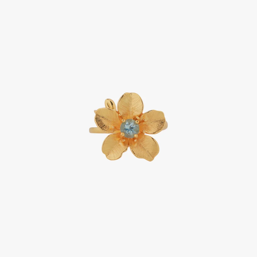 Topaz Five Petal Ring