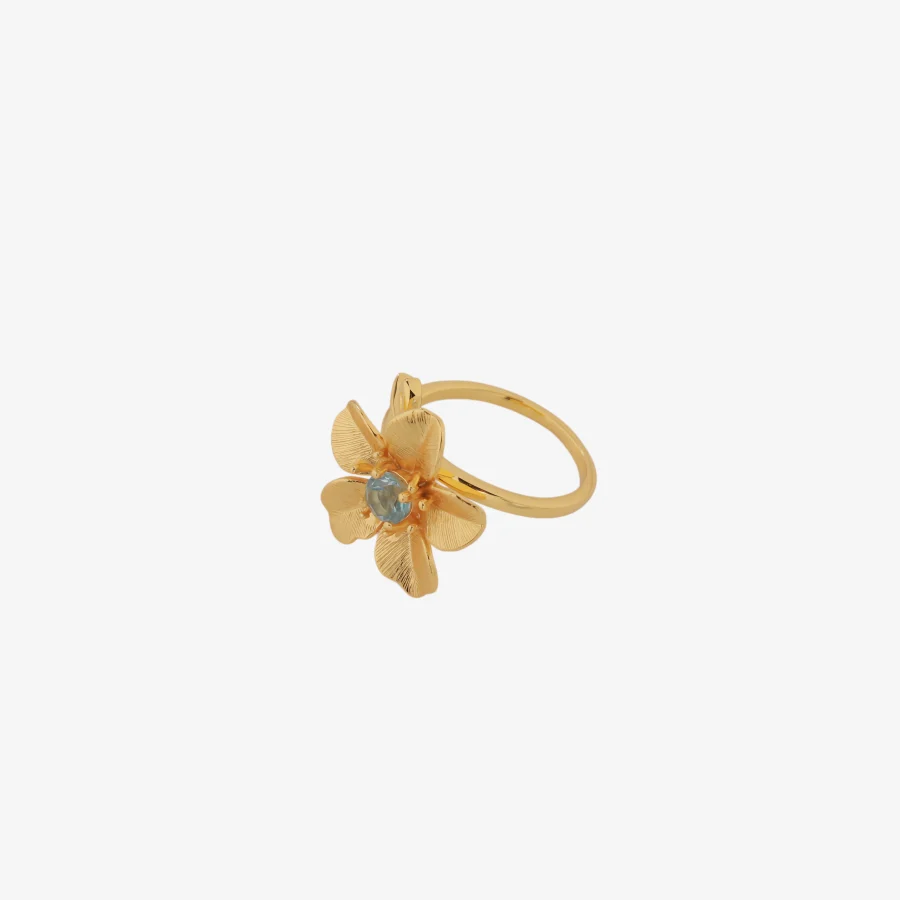 Topaz Five Petal Ring