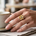 Topaz Five Petal Ring
