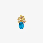 Topaz Three Flower Pearl Pendant