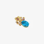 Topaz Three Flower Pearl Pendant