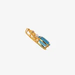 Topaz Three Flower Pearl Pendant