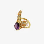 Sparkling Butterfly Amethyst Ring