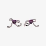 Bow Amethyst Earrings