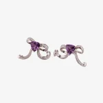 Bow Amethyst Earrings