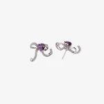 Bow Amethyst Earrings