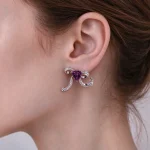 Bow Amethyst Earrings