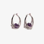 Amethyst Hoop Earrings