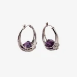 Amethyst Hoop Earrings