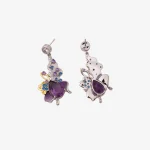 Multi Flower Amethyst Earrings