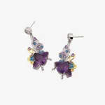 Multi Flower Amethyst Earrings
