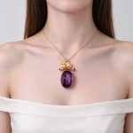 Elephant Amethyst Gemstone Pendant