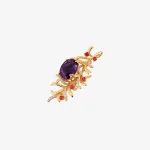 Amethyst Wheat Brooch Pendant