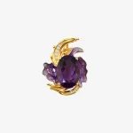 Floral Amethyst Gemstone Pendant