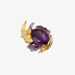 Floral Amethyst Gemstone Pendant
