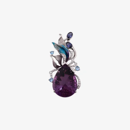 Design Diamond Amethyst Pendant
