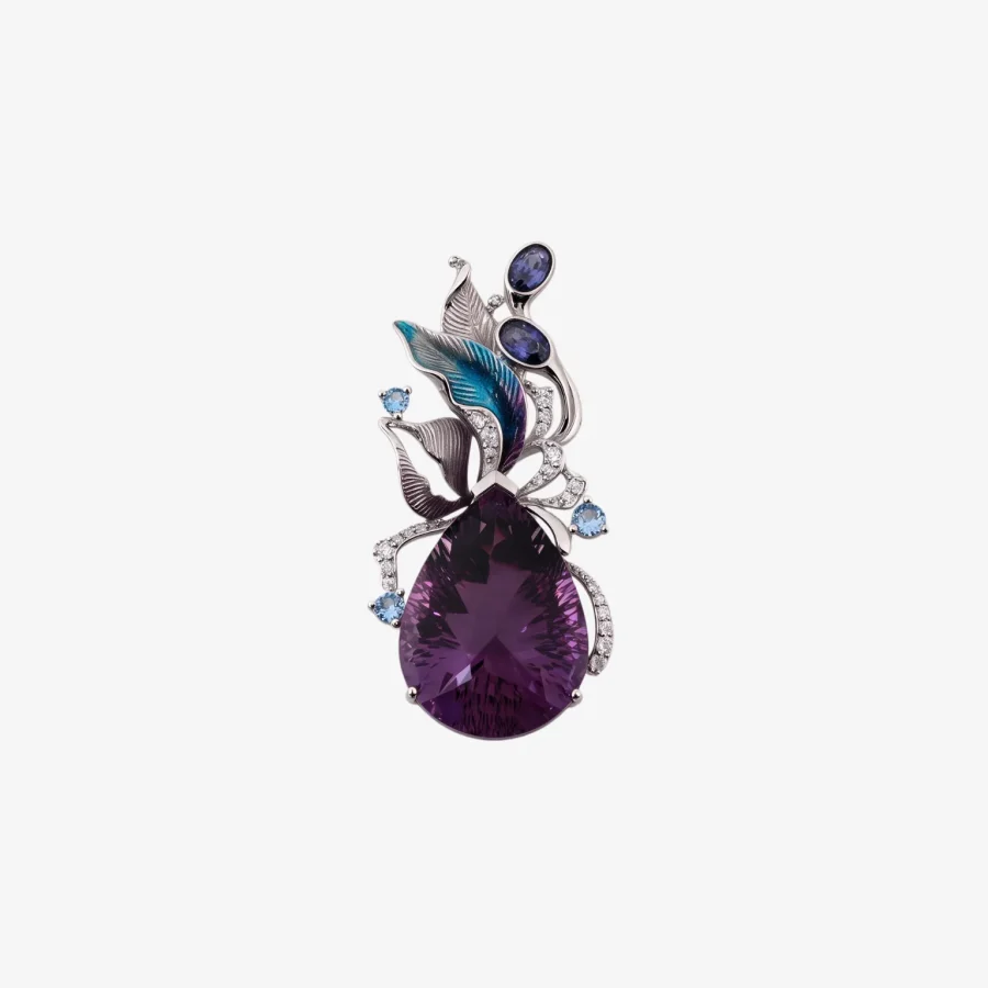 Design Diamond Amethyst Pendant