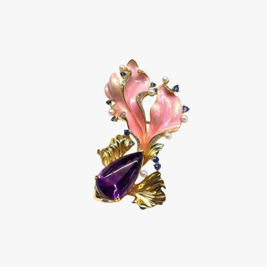 Designer Colorful Amethyst Pendant