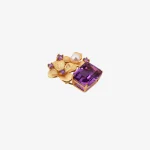Square Amethyst Pearl Pendant