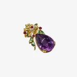 Poinciana Flower Amethyst Pendant