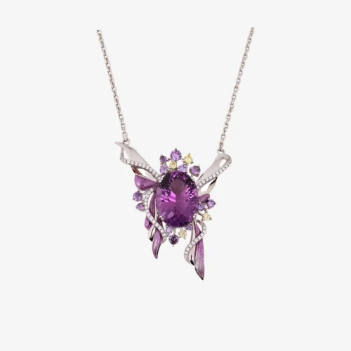 Angel Wing Amethyst Pendant