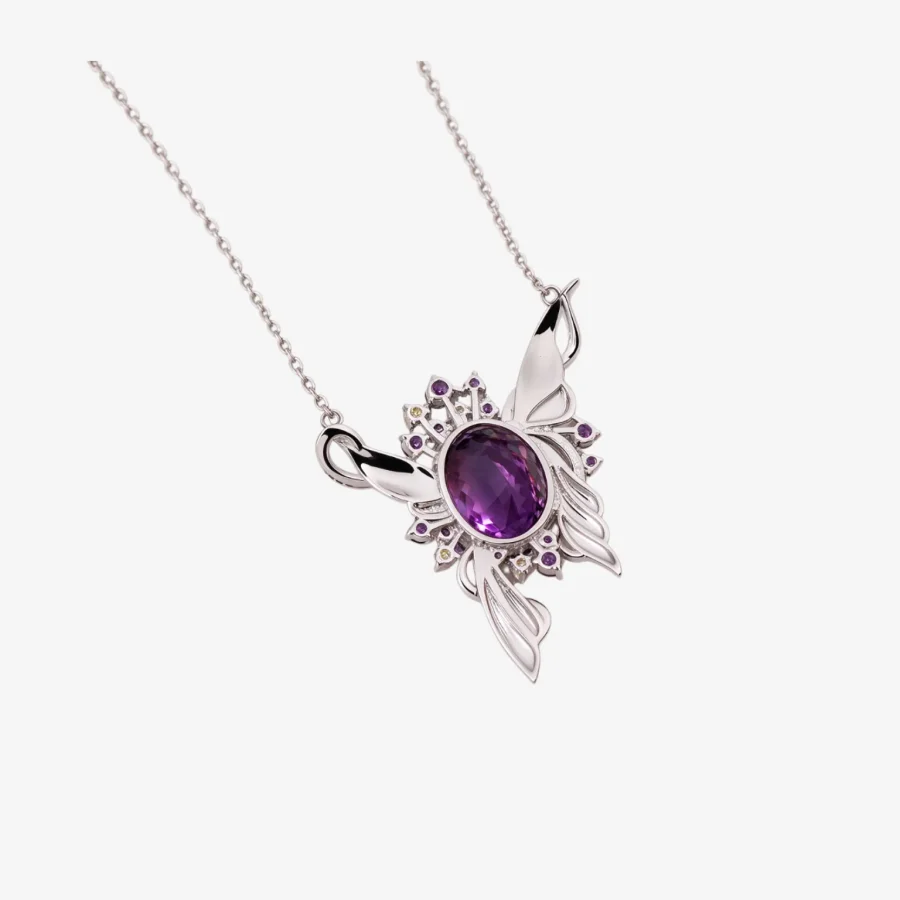 Angel Wing Amethyst Pendant