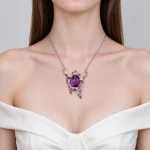 Angel Wing Amethyst Pendant