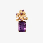Pearl Square Amethyst Pendant