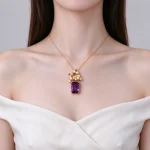 Pearl Square Amethyst Pendant