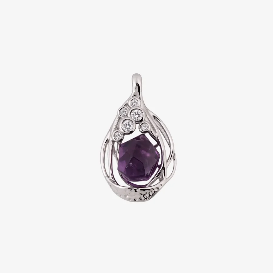 Hollow Egg Shaped Amethyst Pendant