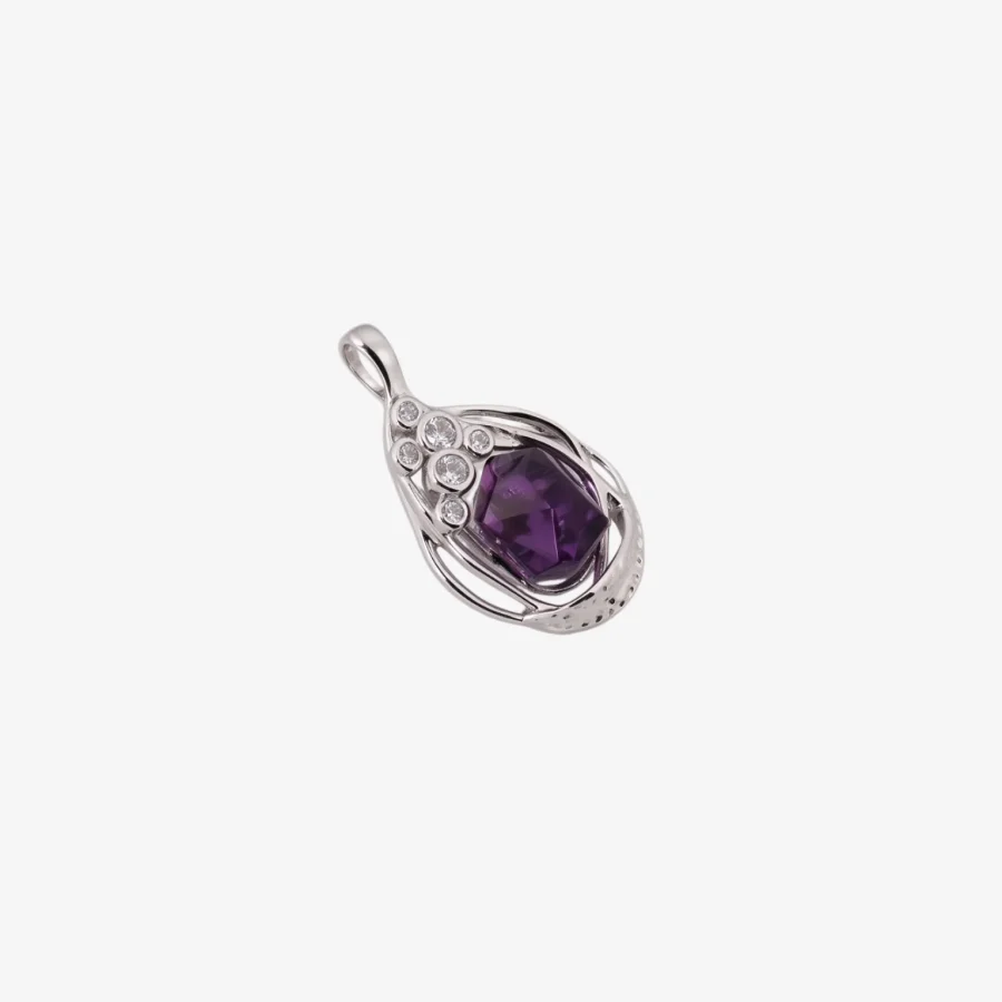 Hollow Egg Shaped Amethyst Pendant