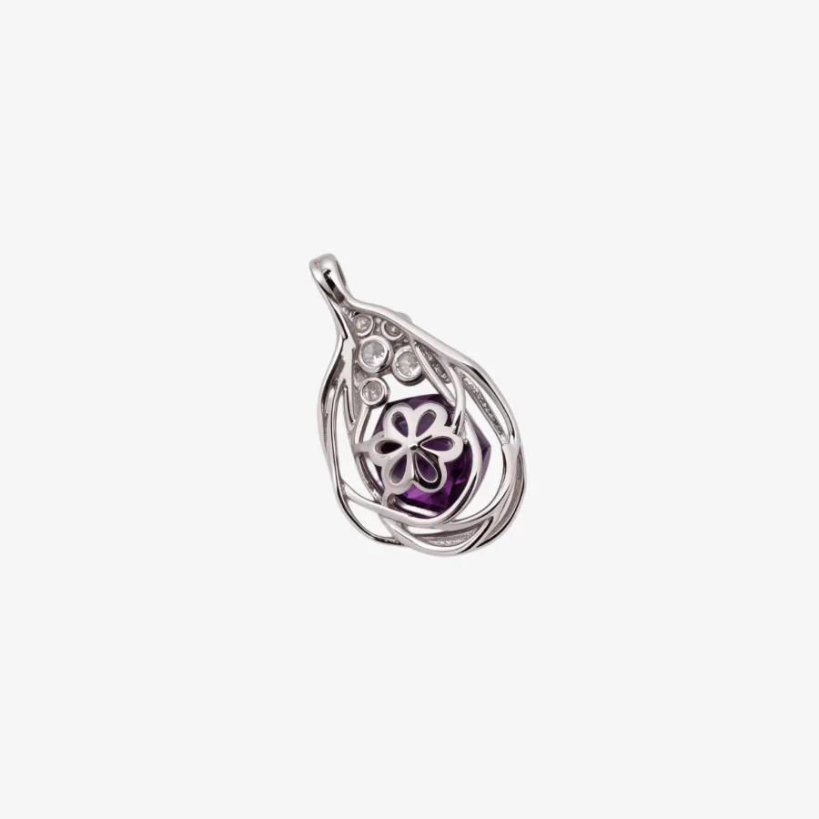 Hollow Egg Shaped Amethyst Pendant