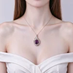 Hollow Egg Shaped Amethyst Pendant