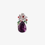 Color Red Diamond Amethyst Pendant