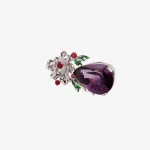 Color Red Diamond Amethyst Pendant