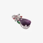 Color Red Diamond Amethyst Pendant