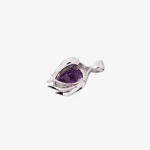 Diamond Sword Heart Amethyst Pendant
