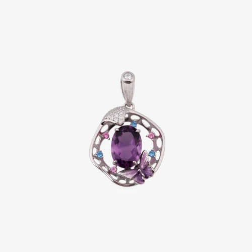 Butterfly Amethyst Pendant