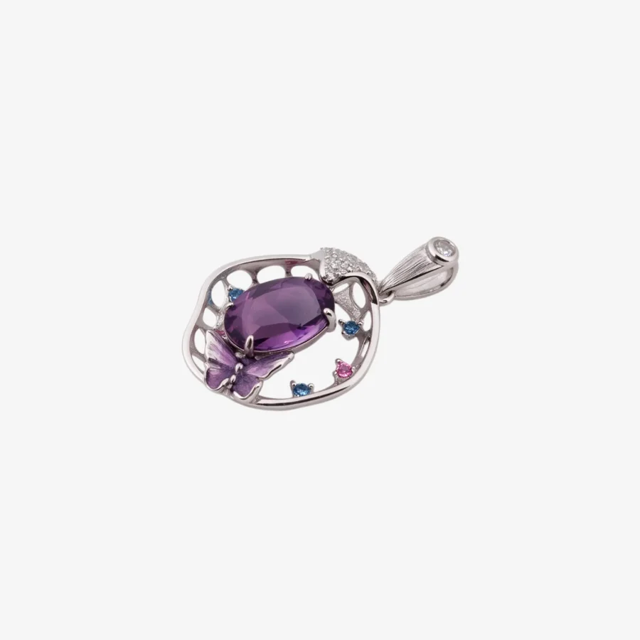 Butterfly Amethyst Pendant