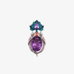 Lotus Flame Amethyst Pendant