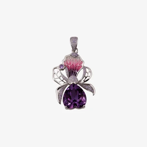Bowknot Amethyst Pendant