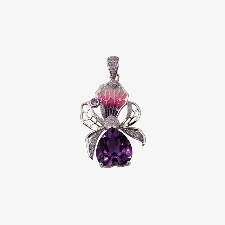 ZSJ029 A Bowknot Amethyst Pendant