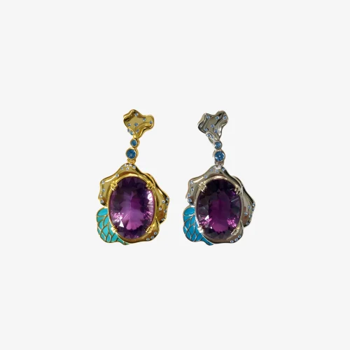 Color Rim Amethyst Pendant