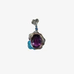 Color Rim Amethyst Pendant